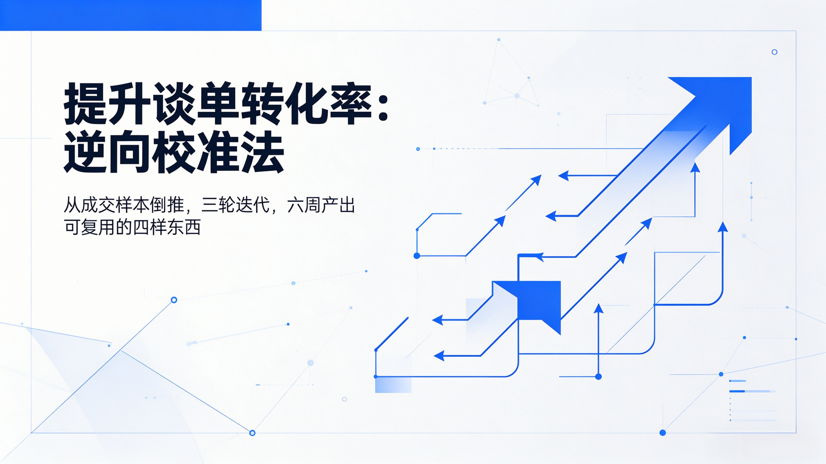 提升谈单转化率的逆向校准法：从成交样本倒推，三轮迭代